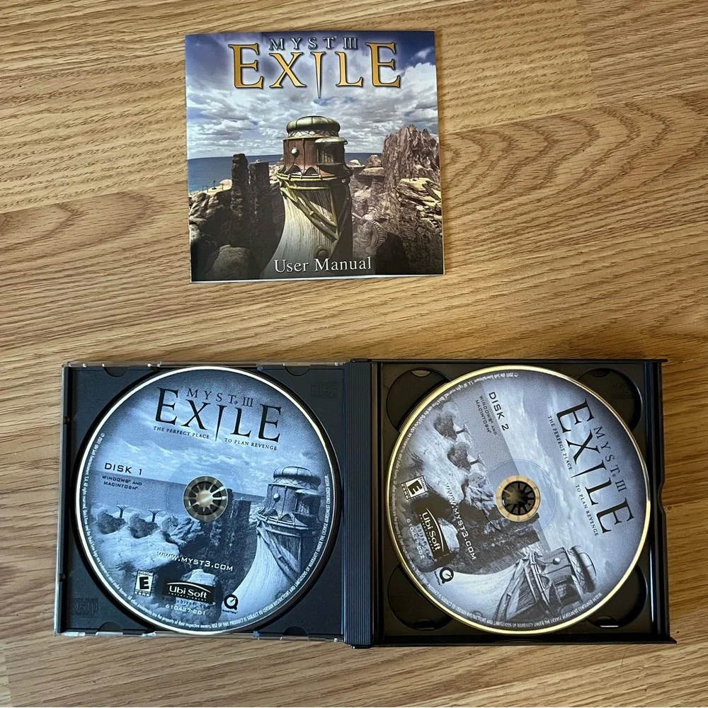 Myst 3 Exile: The Sequel‎ to Myst & Riven PC 2001 Video Games 4 Discs